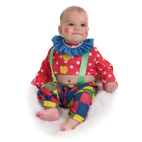 Palhaço bebê de traje Spotty (0 a 12 meses)