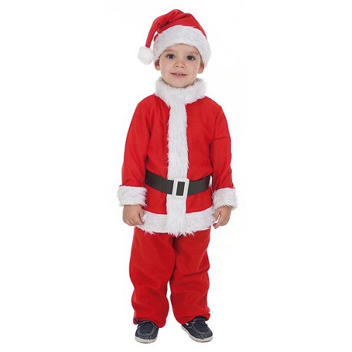 Fantasia infantil tamanho bebê Noel S (de 1 a 2 anos)