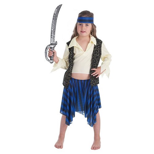 Fantasia de pirata infantil de brocado