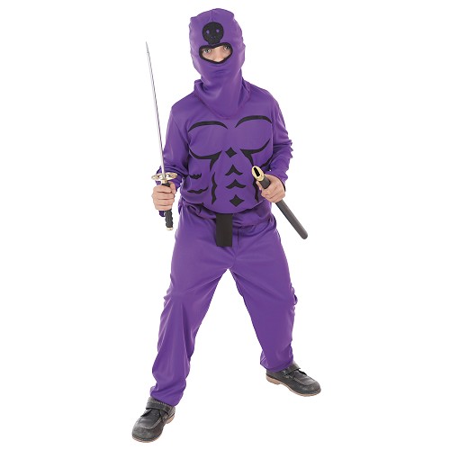 Criança traje lilás Ninja