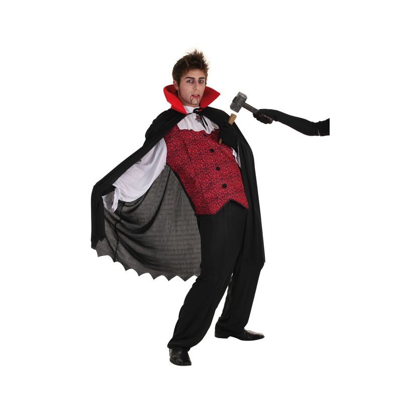 Fantasia Masculina Vampiro da Meia Noite Festa Halloween Carnaval