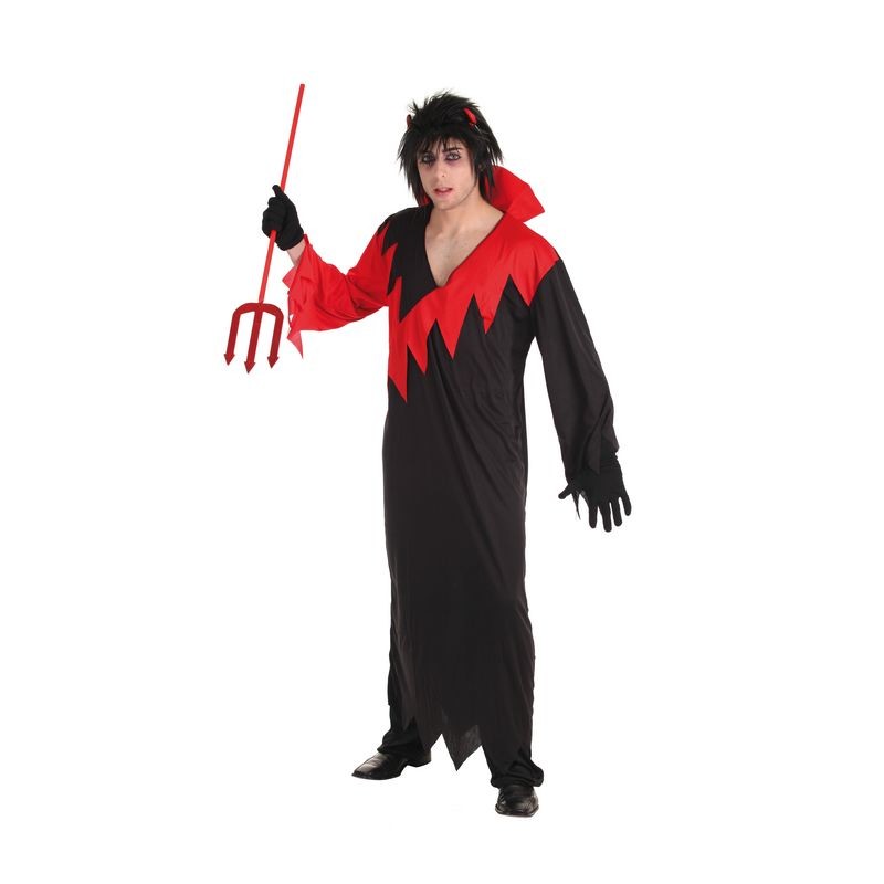 Fantasia Diabo Adulto Masculina Halloween Diabinho Com Chifres e