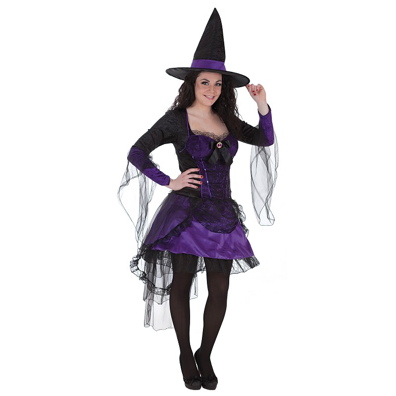 Fantasia Halloween Vestido Feminino Adulto Bruxa Maligna