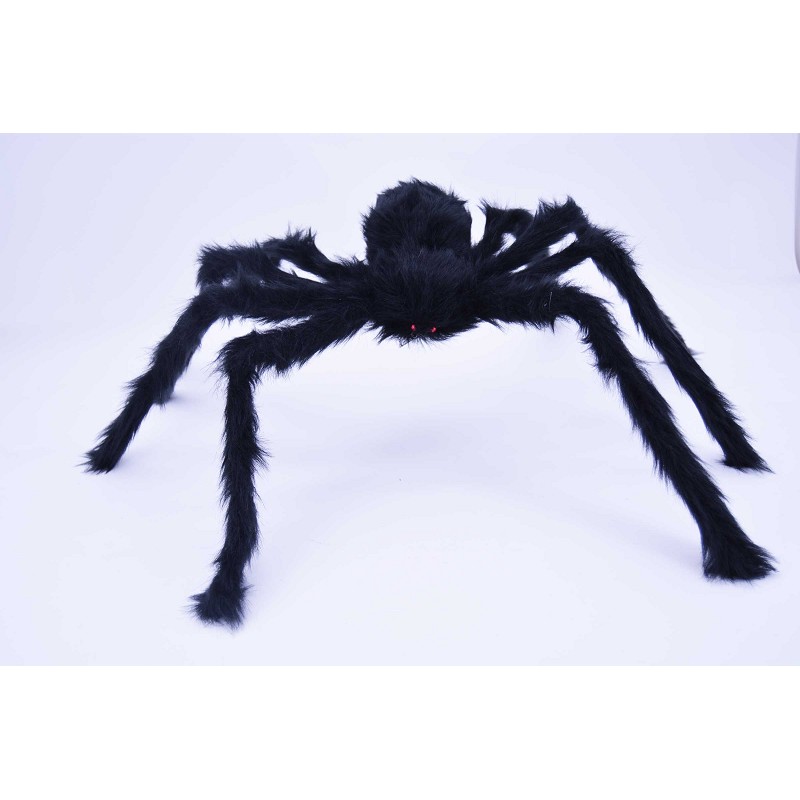 Aranha preta 90 cm olhos vermelhos H0033