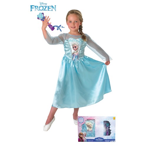 Costume clássico Elsa + Micro Em Segurança Infantil