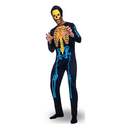 Disfraz Esqueleto De Colores Adulto