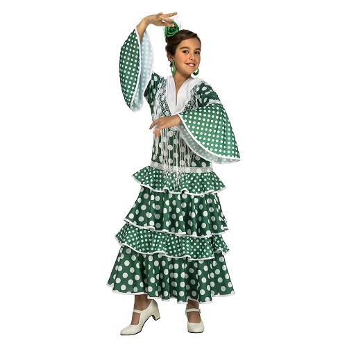 Disfraz Flamenca Giralda Verde Niña