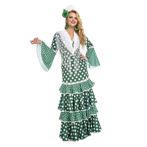 Disfraz Flamenca Giralda Verde Mujer