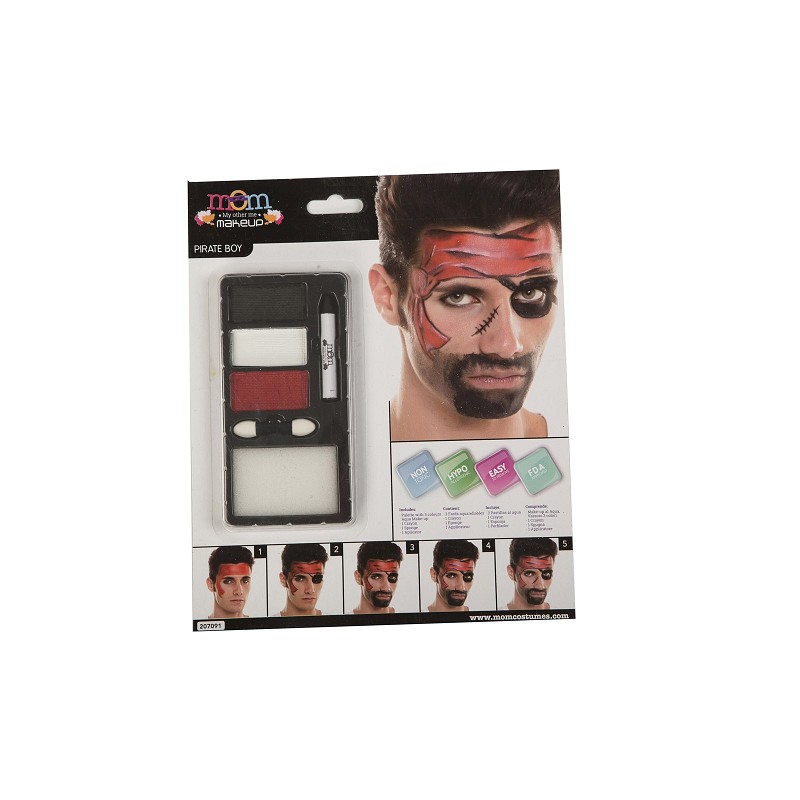 Kit Maquillaje Adulto Pirata Chico