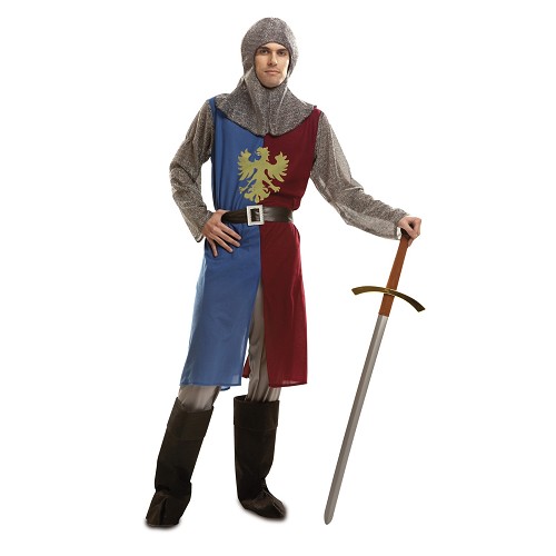 Caballero Medieval Azul Y Granate Hombre