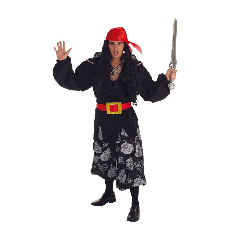 Caveira de pirata traje adulto