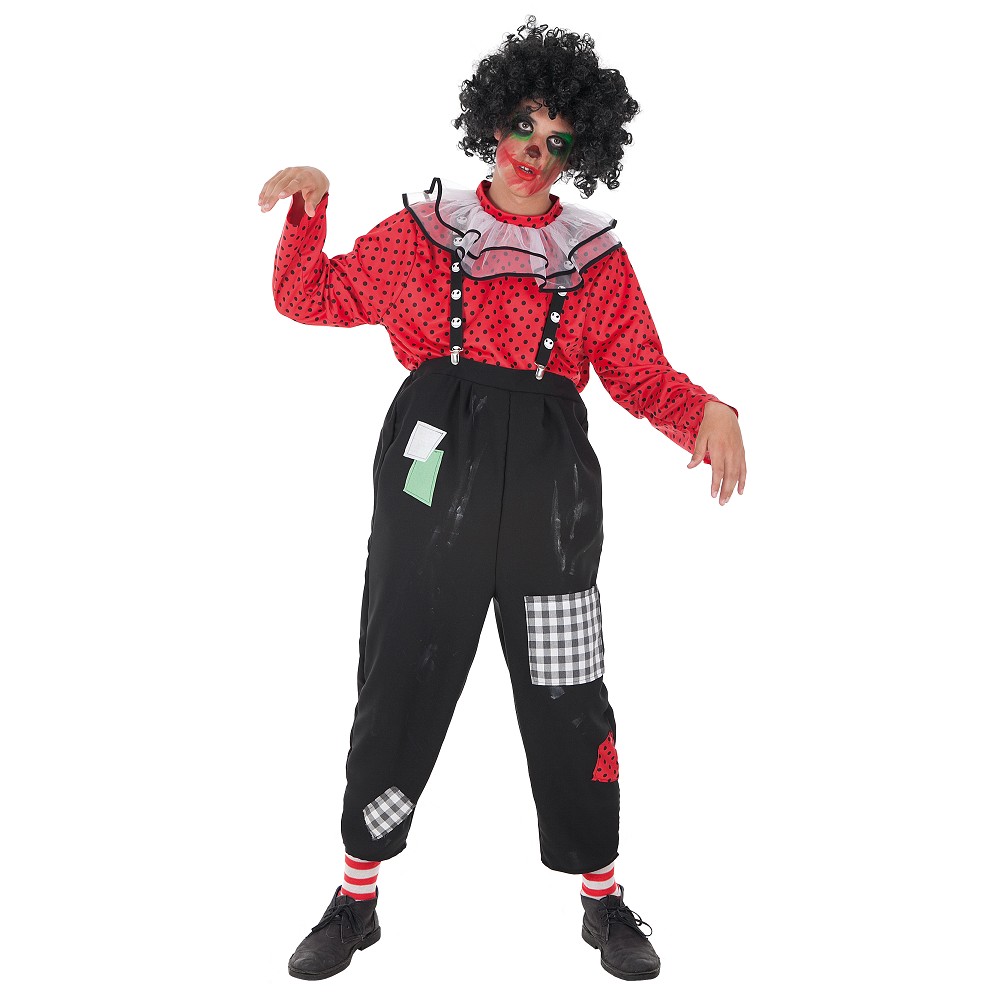 Compre Traje de palhaço masculino fantasia vestido cosplay festa de  halloween roupa engraçada para adulto